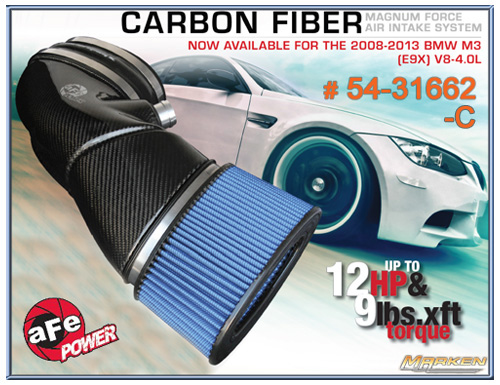 Afe Cold Air Intake 2008 2013 Bmw M3 54 31662 C 2011